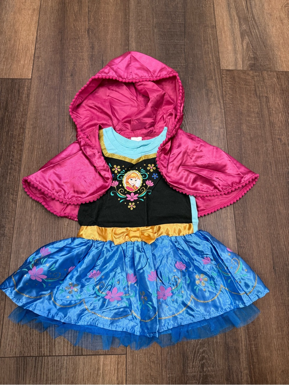 18 month girl toddler Anna costume Frozen with cape